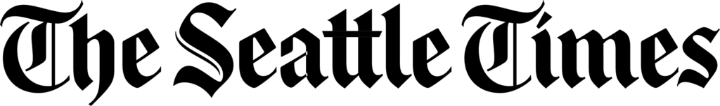 the seattle times logo black and white